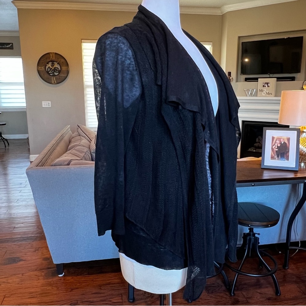 Lauren Ralph Lauren 100% Linen Open Cardigan Size Medium Sweater Light-weight - Picture 5 of 15